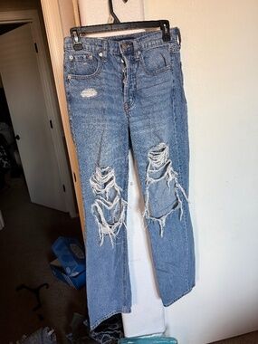 Ripped denim jeans